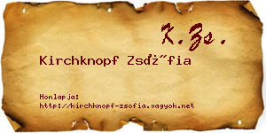 Kirchknopf Zsófia névjegykártya