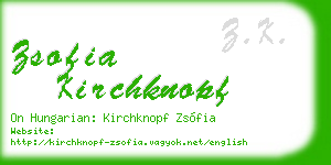 zsofia kirchknopf business card