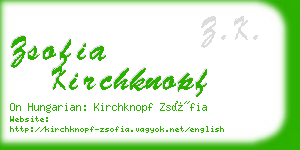 zsofia kirchknopf business card